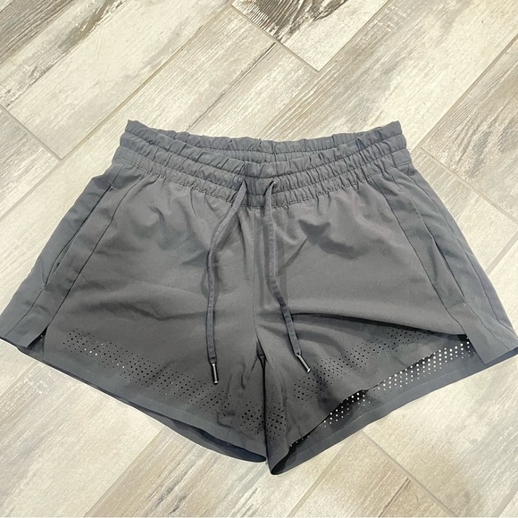 Athleta Baja Short 2.0 Laser Cut Shorts Lightweight Drawstring Zipper Shorts 2 - Picture 2 of 10